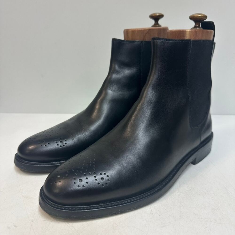 VGUC Ralph Lauren Purple Label Chelsea Boot Medallion Toe Made in Italy 8.5 D